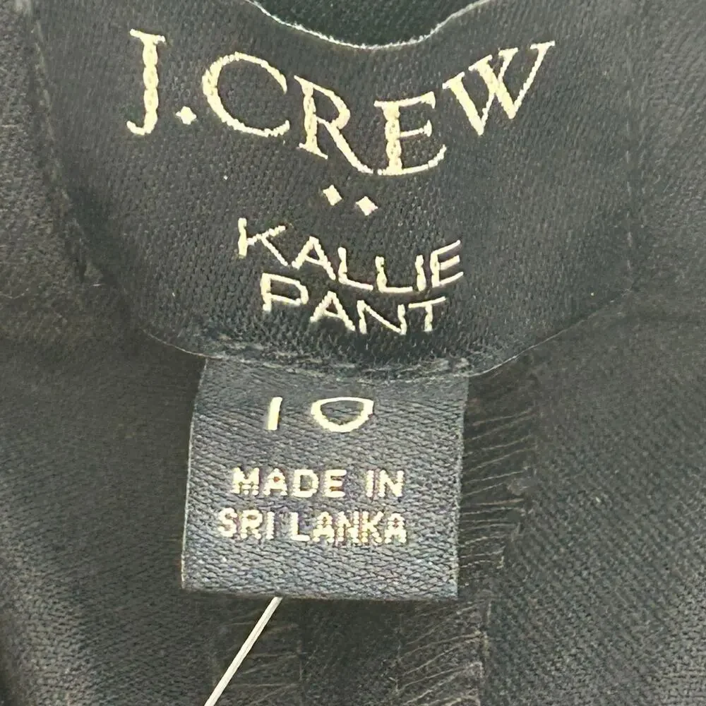 J.Crew factory NWT women navy Kallie ankle stretch straight leg hi rise pants 10